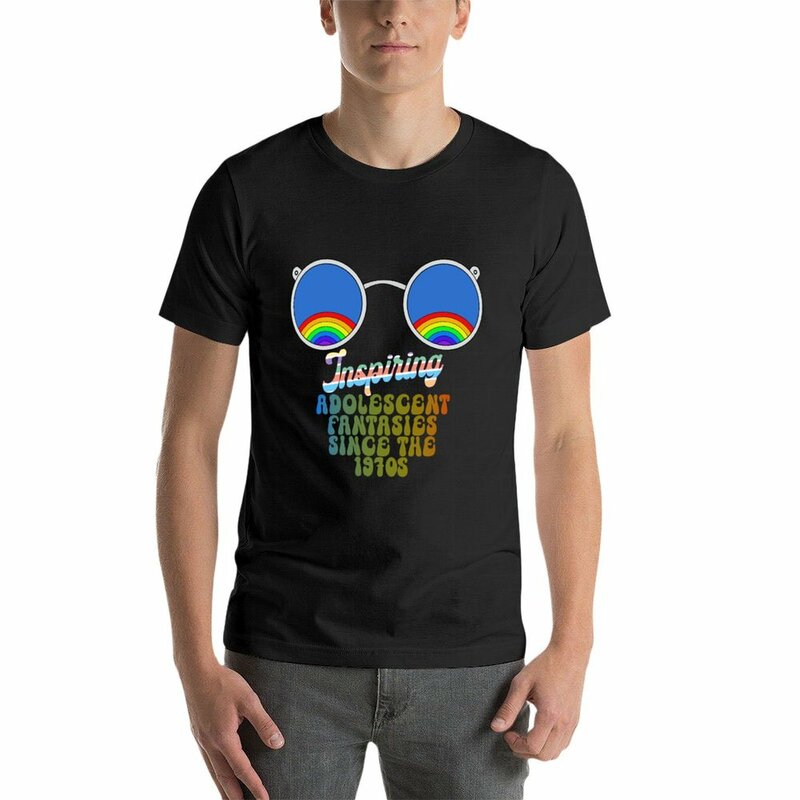 남성용 건방진 70 년대 티셔츠, 블랙 셔츠, 그래픽 티셔츠, 반팔 티셔츠, 애니메이션 스웻셔츠