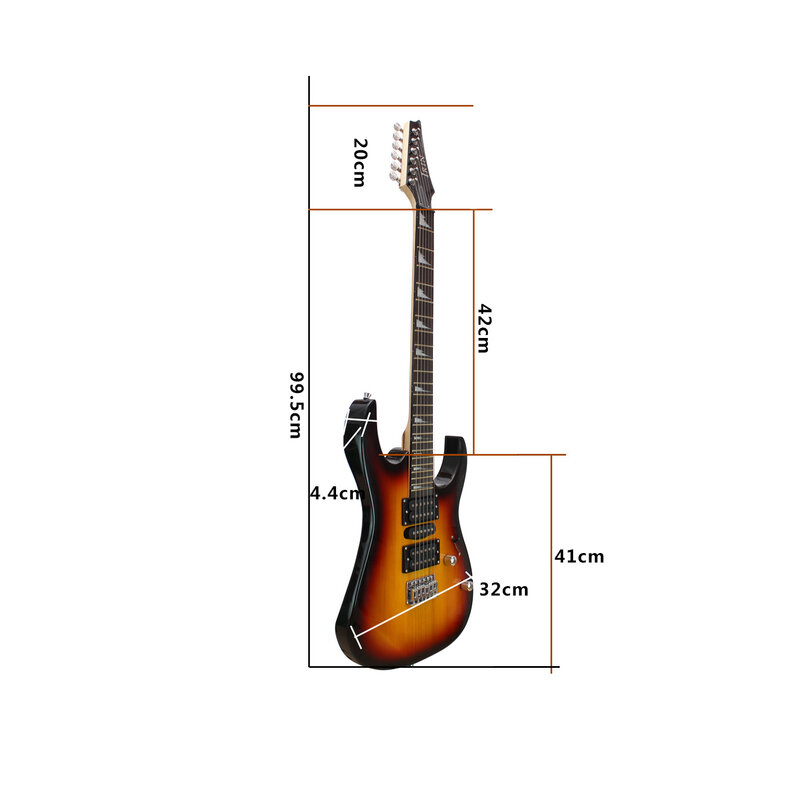 Guitarra elétrica do Rosewood Fingerboard, mochila Pickup Paddle, 6 cordas, várias opções, 24 frets