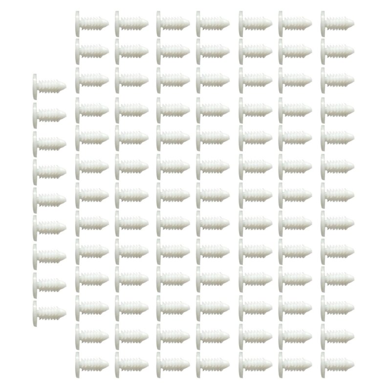 Elementi fissaggio per rivetti in plastica da 100 pezzi con diametro 4,5 mm adatti per clip da soffitto