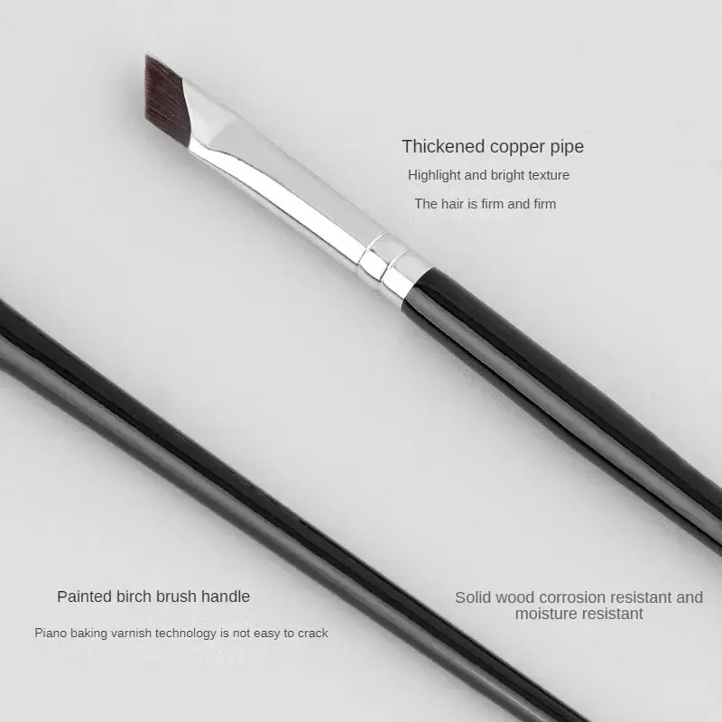 Sikat Eyeliner pisau Upgrade sikat alis datar sudut halus Ultra tipis sikat alis garis tempat rias kuas Detail presisi