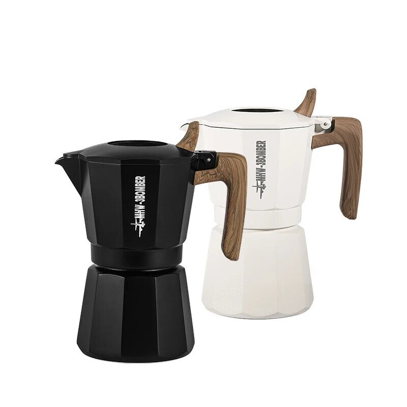 MHW-3BOMBER Klassische Herd Espresso Maker Italienischen Stil Doppel Ventil Moka Topf Kubanischen Kaffee Maker Herd Top Barista Zubehör