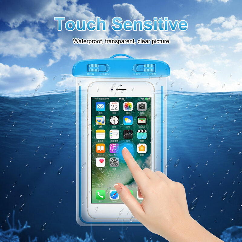 Túi đựng điện thoại chống nước thông dụng Túi bơi lặn trôi Túi khô dưới nước cho điện thoại thể thao dưới nước đi biển