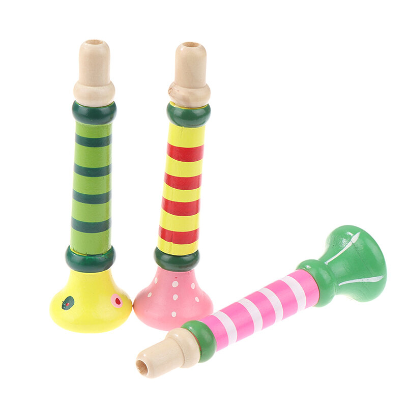 13x3,5x1,5 cm Holz trompete Piccolo Flöte kleine Lautsprecher Kind Musik instrument Bildung Spielzeug sicher ungiftige Trompete Piccolo