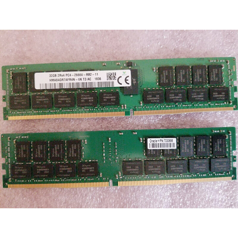 1 pz RAM 32GB HMA84GR7AFR4N-VK 32G DDR4 2 rx4 PC4-2666V 2666V ECC REG Server memoria nave veloce di alta qualità