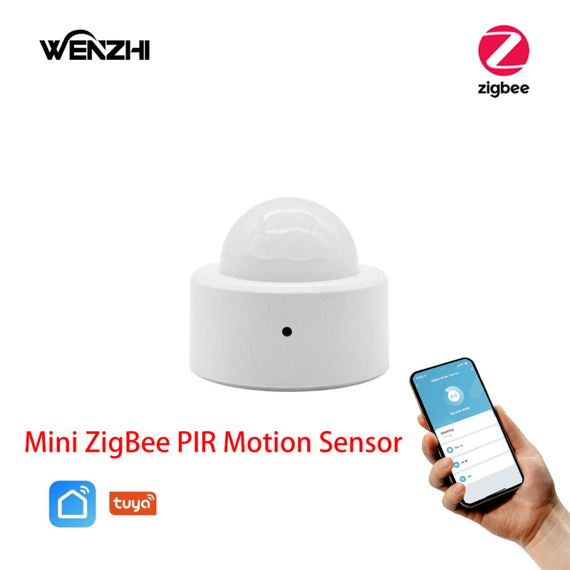 ZigBee Sensor Gerak PIR IR Otomatis Detektor Inframerah Tubuh Manusia Keamanan Nirkabel Mini Tuya Kehidupan Pintar Rumah Alexa Kompatibel