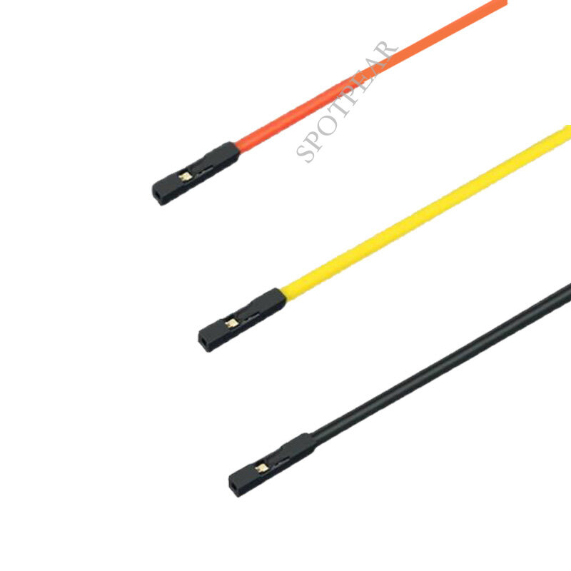 Podwójna żeńska kabel mostkujący DuPont, prąd 1A, napięcie 3KV, 150 ° c, miękki silikonowy kabel standardowa 26AWG, 1PIN, 2.54mm