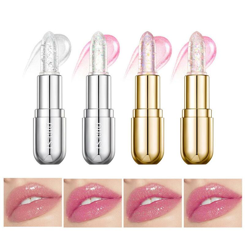 Glitter Transparent Lip Balm Color Changing Moisturizing Lipstick - Natural Shimmer For Plump And Glossy Lips Cosmetics G9J0