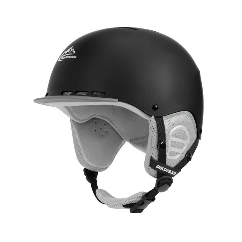 Helm Ski hangat Anti tabrakan, helm olahraga Ski pria dan wanita papan tunggal dan ganda untuk olahraga luar ruangan berkendara ringan