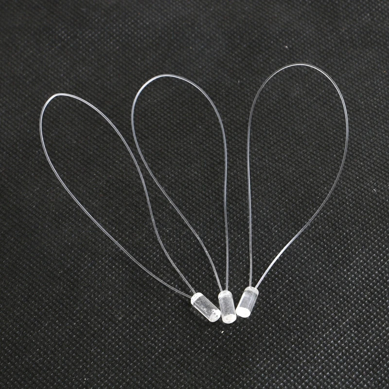 Micro anneau et boucle d'extension de cheveux en verre transparent, fil à tirer facile, outils d'extension de cheveux, 100 pièces