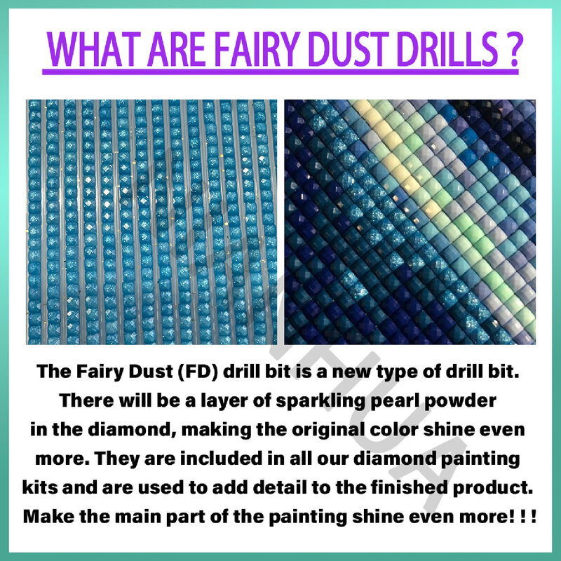 AB Fairy Dust Diy 5d Full Diamond Painting Landscape Embroidery Drill Rose Wreath Door Mosaic Cross Stitch Art Hobby Gift