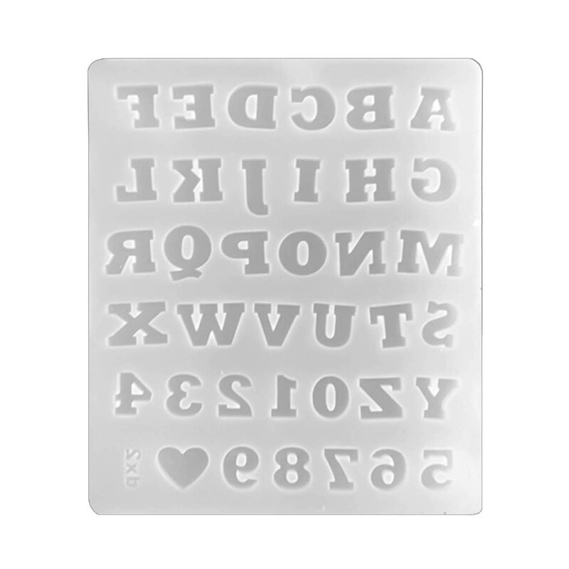 Y1ub tamanho pequeno 26 letras maiúsculas molde silicone 0-9 dígitos molde resina epóxi diy jóias fazendo acessórios molde