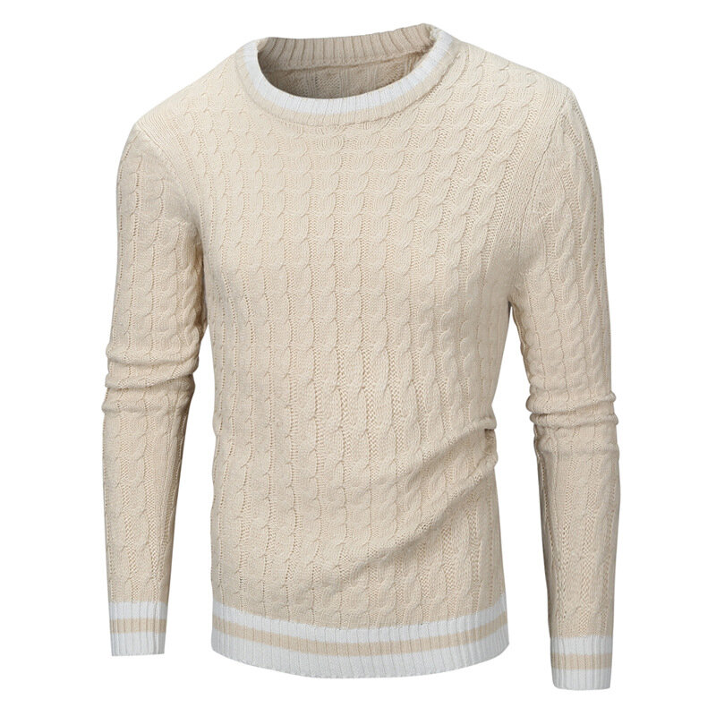 Musim gugur musim dingin baru pria kasual O leher pullover Sweater Fashion wol Sweater rajut dasar pakaian Pria jumper