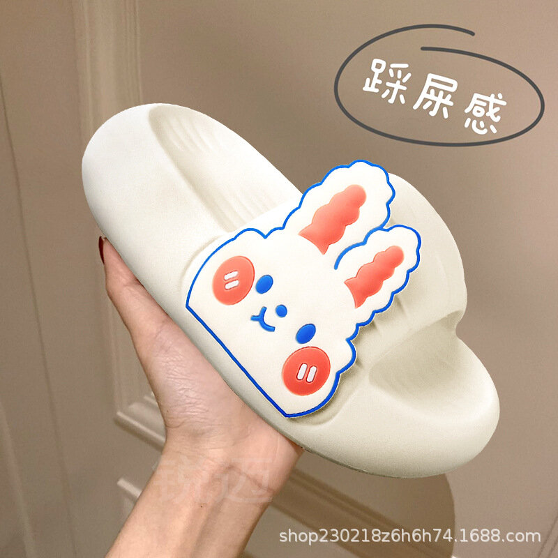 Rabbit slippers for women in summer, cute for outdoor wear, 2023 new indoor home, anti slip thick soles, and a feeling of