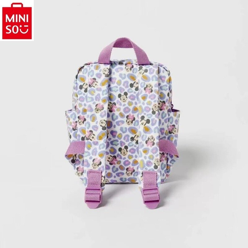MINISO новая детская сумка Детский рюкзак с леопардовым принтом