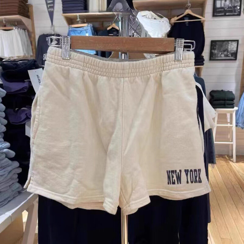 Спортивные шорты Нью-Йорк, женская летняя одежда, 2024 хлопок, трендовые кавайные короткие брюки для девочек, 2000s Y2K, винтажные спортивные шорты Skort