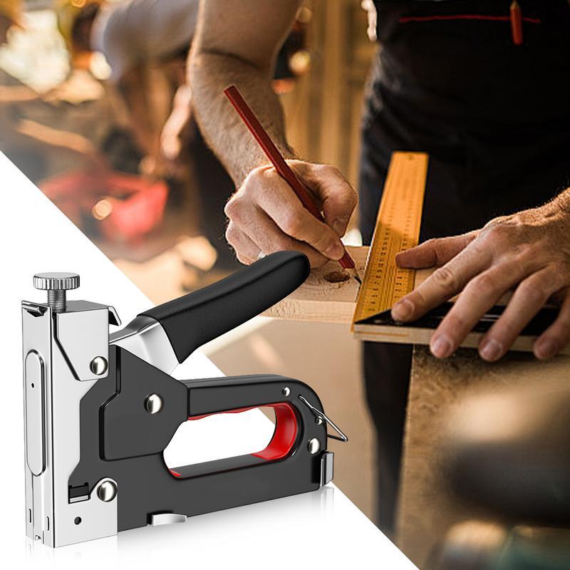 Reutilizável Manual Staple Machine, Steel Nails Machine, Furniture Stapler, Nail Staple Tool para Carton Wood and House