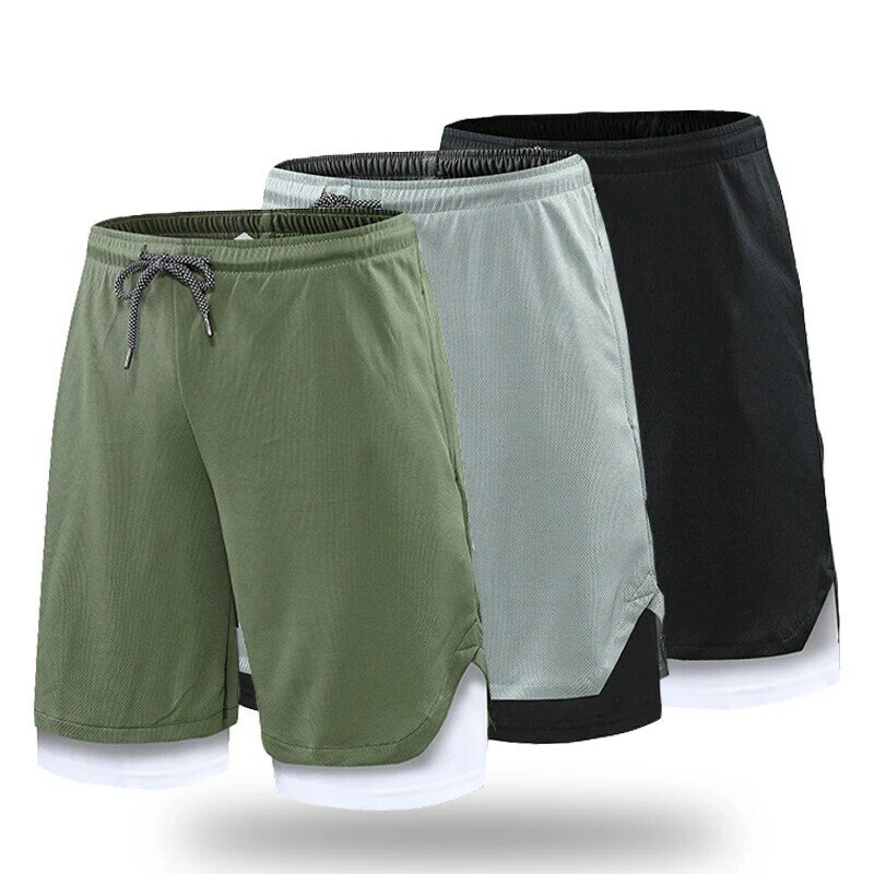 Pantalones cortos deportivos para hombre, transpirables, antideslumbrantes, para entrenamiento, Fitness, baloncesto, correr, senderismo, MM454, S-4XL