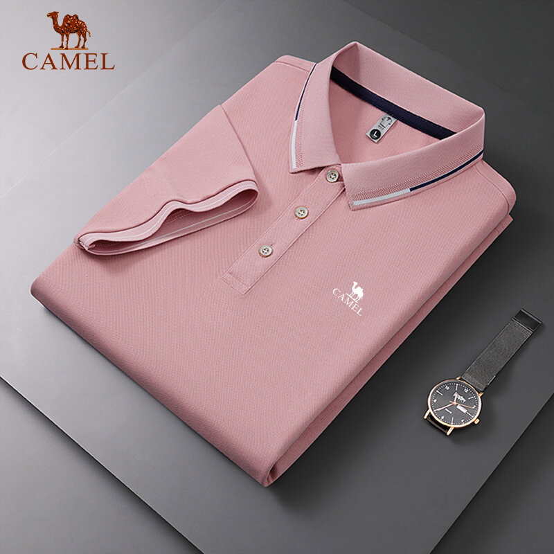 Embroidery CAMEL Polo Men's Hot Selling Polo Shirt Summer New Business Leisure Breathable High-Quality Polo Shirt for Men
