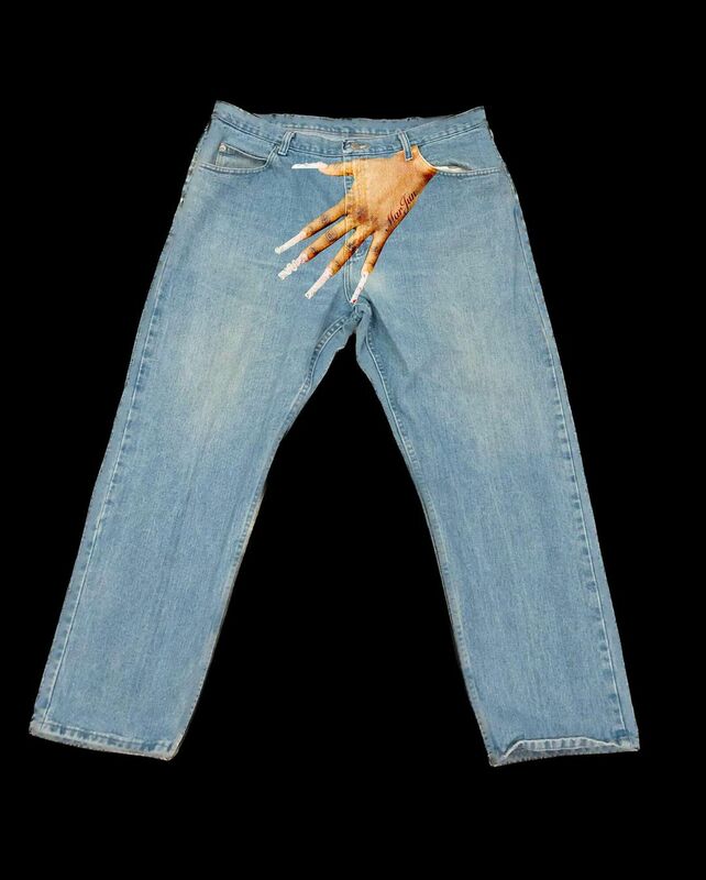 Hip Hop stampa a mano ricamo grafico Streetwear Jeans slouchy Y2K Jeans pantaloni da Skateboard uomo donna pantaloni larghi a vita alta