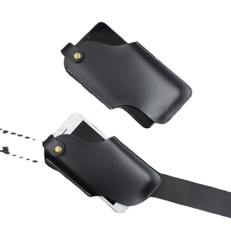 Многофункциональная черная поясная кобура из искусственной кожи для сотового телефона, держатель для мужской переноски