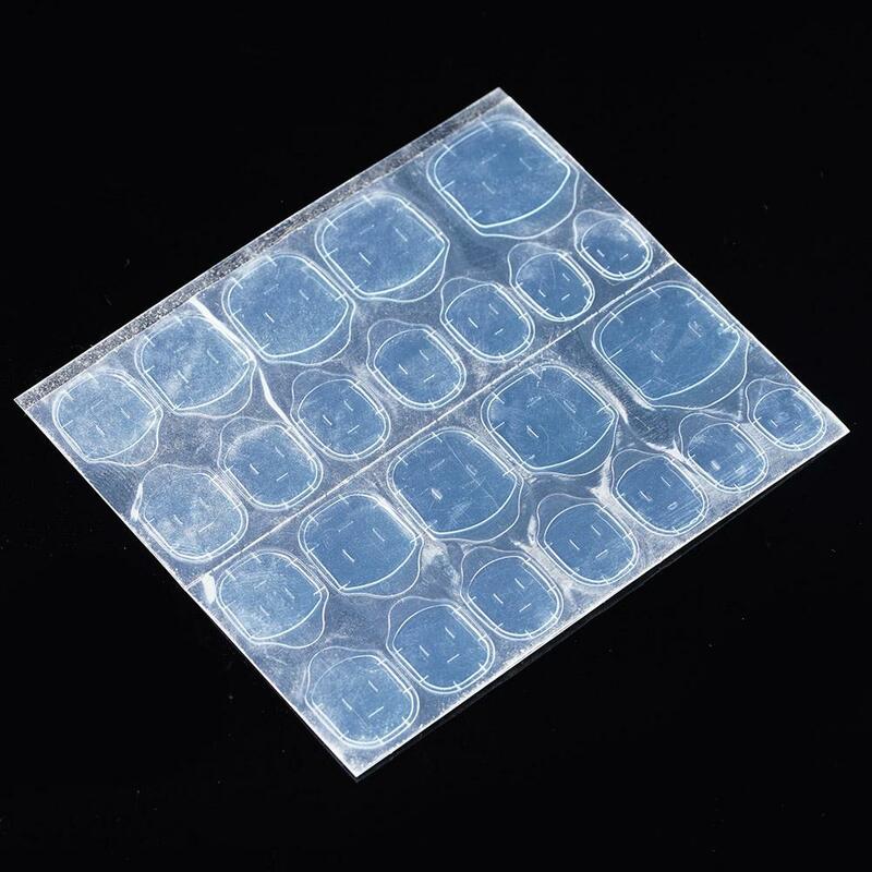 Adesivi a doppia faccia gelatina colla per unghie trasparente adesivi per unghie riutilizzabili falsi doppi strumenti unghie finte adesive fai da te M6X7