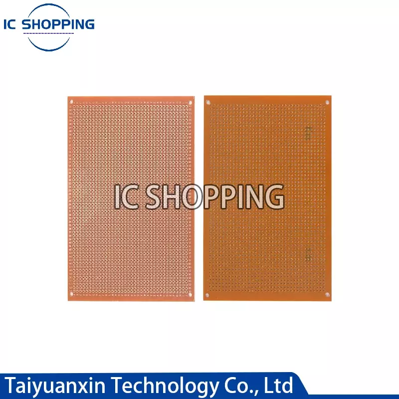 Único lado protótipo PCB Universal Board, Experimental Bakelite Copper Plate, Circuit Board, Amarelo, 10x15, 10x15cm, 5pcs