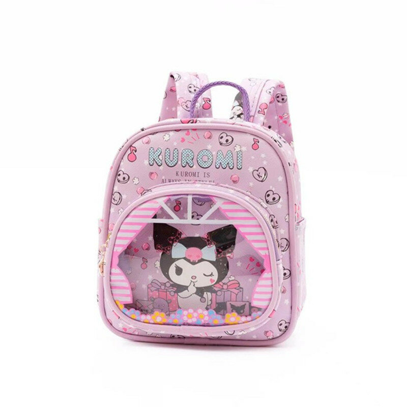 Sanrio Hello Kitty กระเป๋าหนังผู้หญิง Cinnamoroll กันน้ำเด็กกระเป๋าเป้สะพายหลัง Pompom นักเรียน Kuromi อนุบาล