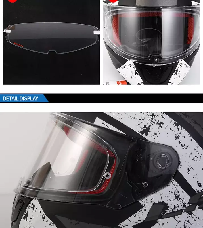 Kask motocyklowy Visor Film Anti Fog dla LS2 FF353 FF320 FF800 FF397 FF390 obiektyw Anti Fog Film kask motocyklowy akcesoria