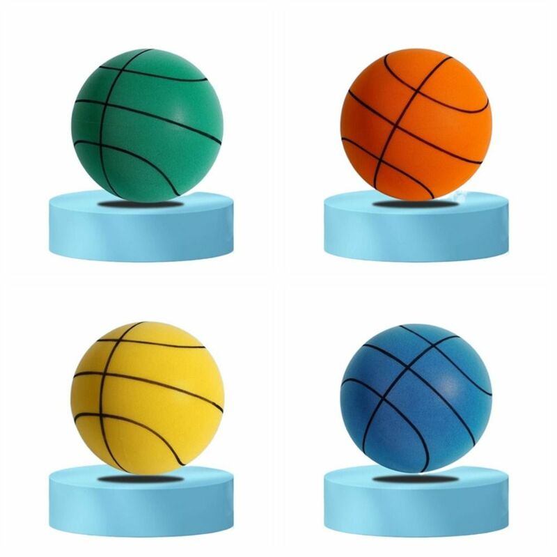 18cm/22cm/24cm Silent Training Basketball Damping High Elasticity High Mute Ball Impact-Resistant Lightweight Bouncy Balls