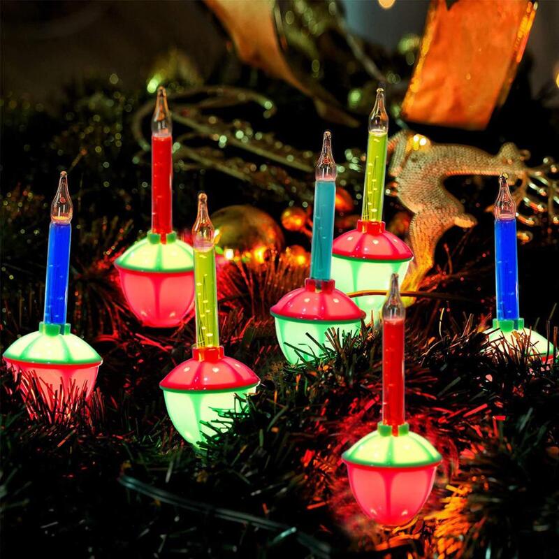 Christmas Bubble Candle Lights, impermeável, interior, Xmas Decor, luzes suspensas de economia de energia, Ip65