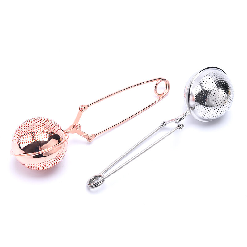 1PC Tea Infuser Stainless Steel Sphere Mesh Tea Strainer Coffee Herb Spice Filter Diffuser Handle Tea Ball Match Tea Bags