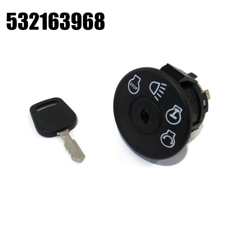 1 PC Ignition Switch Ignition Key Switch ABS With Key 532163968 532175566 For John Deere L120 L130 G110 Ly18 Lawn Mower Tractor