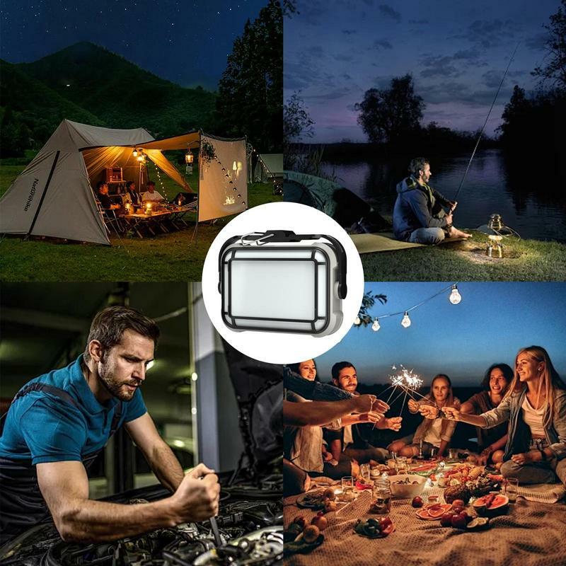 Luce da lavoro LED 3600 MAh batteria ricaricabile portatile luci a LED forte lanterna da campeggio posteriore magnetica con gancio in metallo riparazione auto