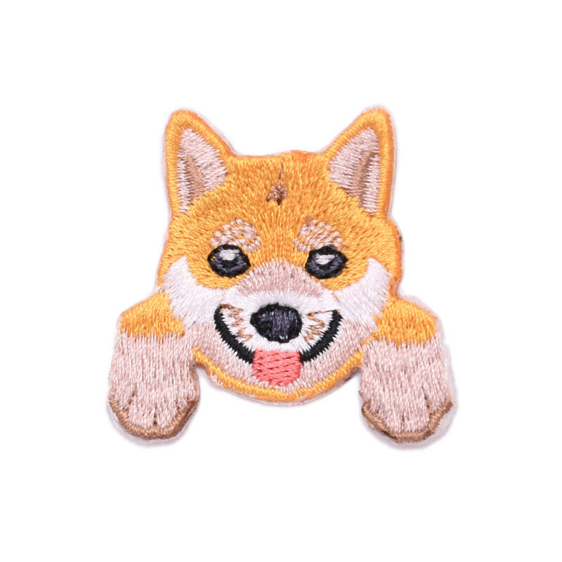 可愛い漫画犬刺繍布パッチ、動物の装飾、刺embroideredコート修理パッチ、多機能パッチ、1個