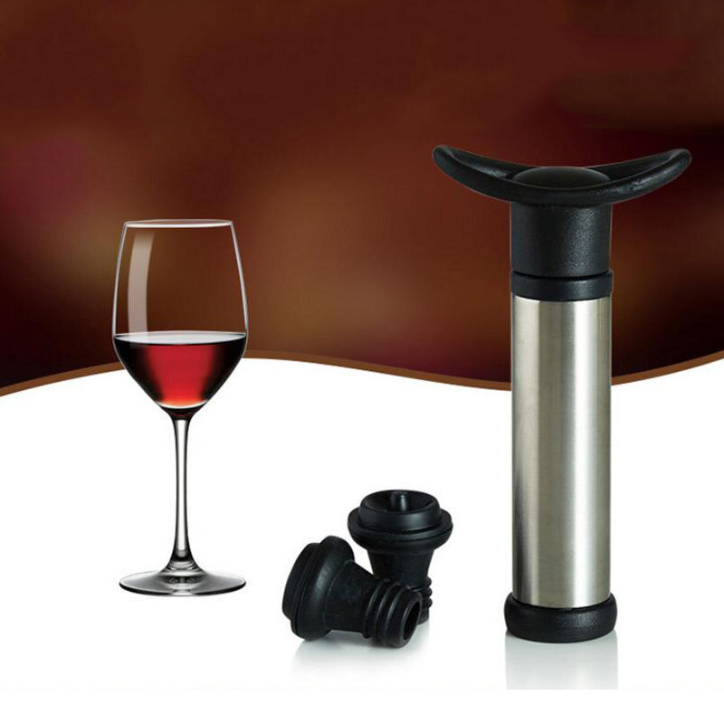진공 펌프 바 액세서리가 있는 와인 마개, 에어 락 통풍기, 스테인레스 스틸 병 마개, 와인 신선도 유지, 씰링 세이버
