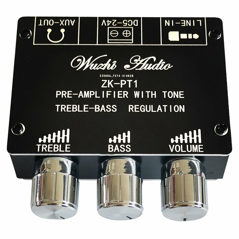 Placa decodificadora estéreo de canal duplo, baixo ruído, tom alto e baixo, amplificador pré-módulo, Bluetooth 5.0, ZK-PT1