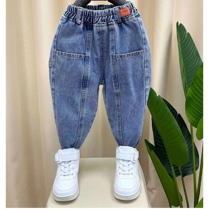 Conjunto de jeans e top polo listrado infantil, roupa de bebê, elegante, novo, primavera e outono, 0 a 6Y, 2 peças