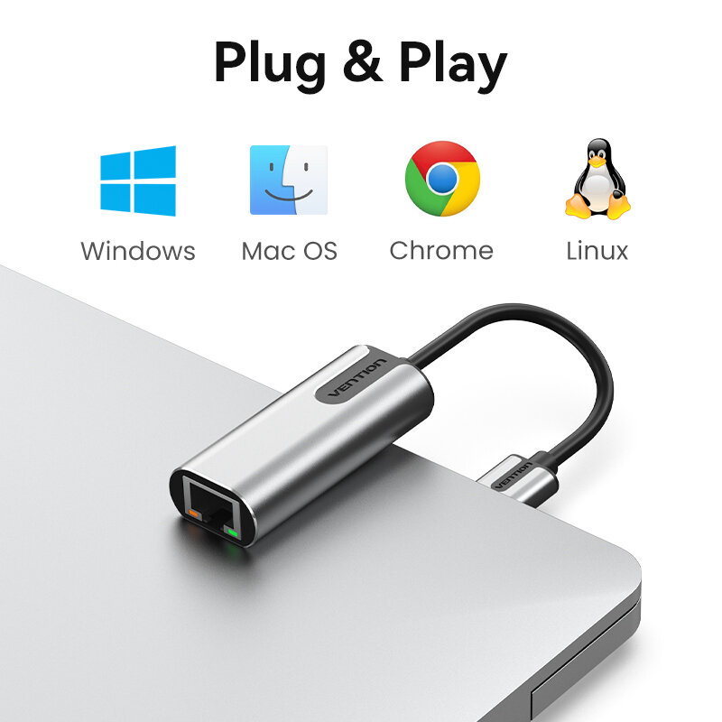 Vention USB 이더넷 어댑터 USB 3.0 네트워크 카드 RJ45 속도 1000M Lan 어댑터 Windows Mac Xaiomi 이더넷 USB 어댑터
