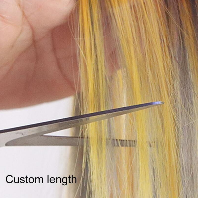 60 см женский многоцветный длинный прямой висячий парик для женщин Женский удлинитель для волос накладной хвост для волос для женщин на клипсе