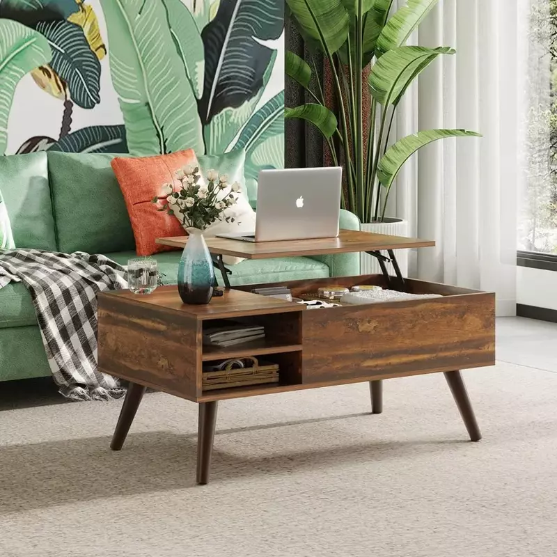 Couch tisch Büromöbel Couch tisch mit verstecktem Fach und verstellbarem Regal versand kostenfrei Café