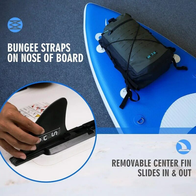 FunWater gonfiabile ultraleggero (17,6 libbre) SUP per tutti i livelli di abilità tutto incluso con Stand Up Paddle Board