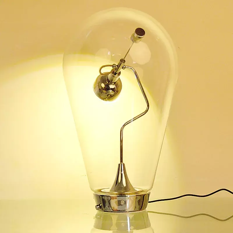 Modern Touch Sensitive Transparent Glass Desk Lamp, Bedroom, Living Room, Study, Restaurant, Coffee Bar, Decorative Desk Lamp