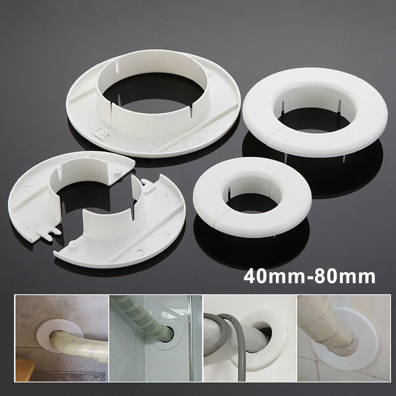 1pc Air Conditioning Pipes Cover Wall Decorative Cover Cable Entry Cable Passage 40-80mm Hole Cover Air-conditioning Pipe Cover