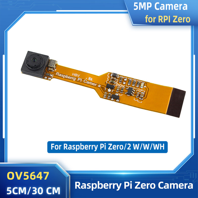 라즈베리 파이 제로 카메라 모듈, 미니 웹캠, 라즈베리 파이 5 제로, 2 W 옵션, 5cm, 30cm, 5MP, 1080P, OV5647