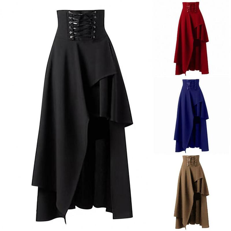 Cosplay Medieval Skirt Soft Breathable Vintage Dress Up Hem Maxi Skirt Clothing Halloween Costume For Women