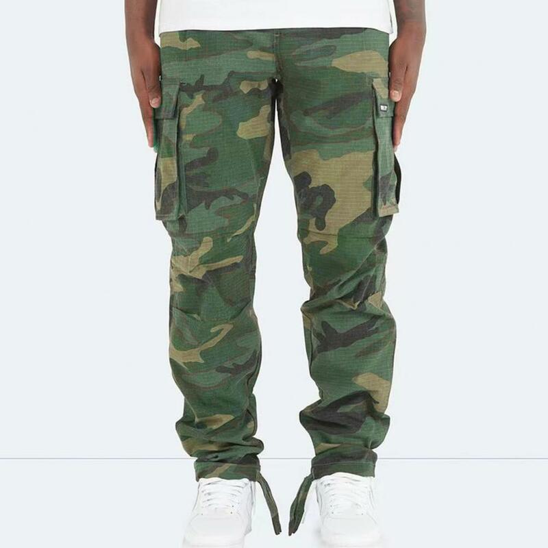 Универсальные мужские брюки-карго с эластичным поясом и несколькими карманами