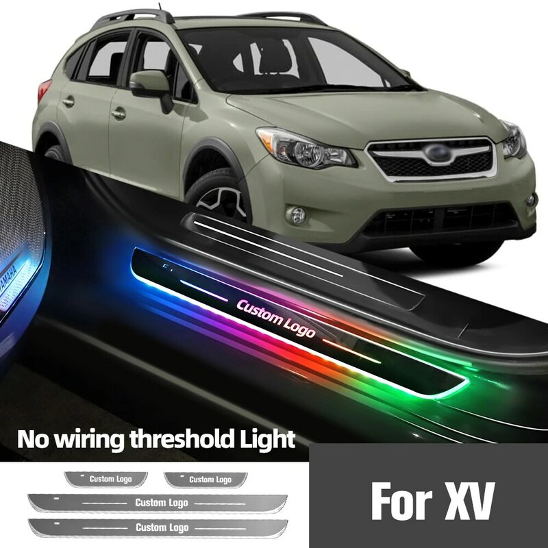 For Subaru XV Crosstrek 2012-2023 2017 2020 Car Door Sill Light Customized Logo LED Welcome Threshold Pedal Lamp Accessories