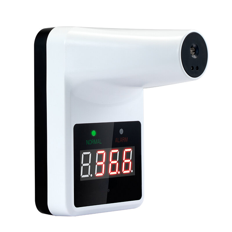 Termometer inframerah IR Digital tanpa kontak, termometer pengenalan wajah