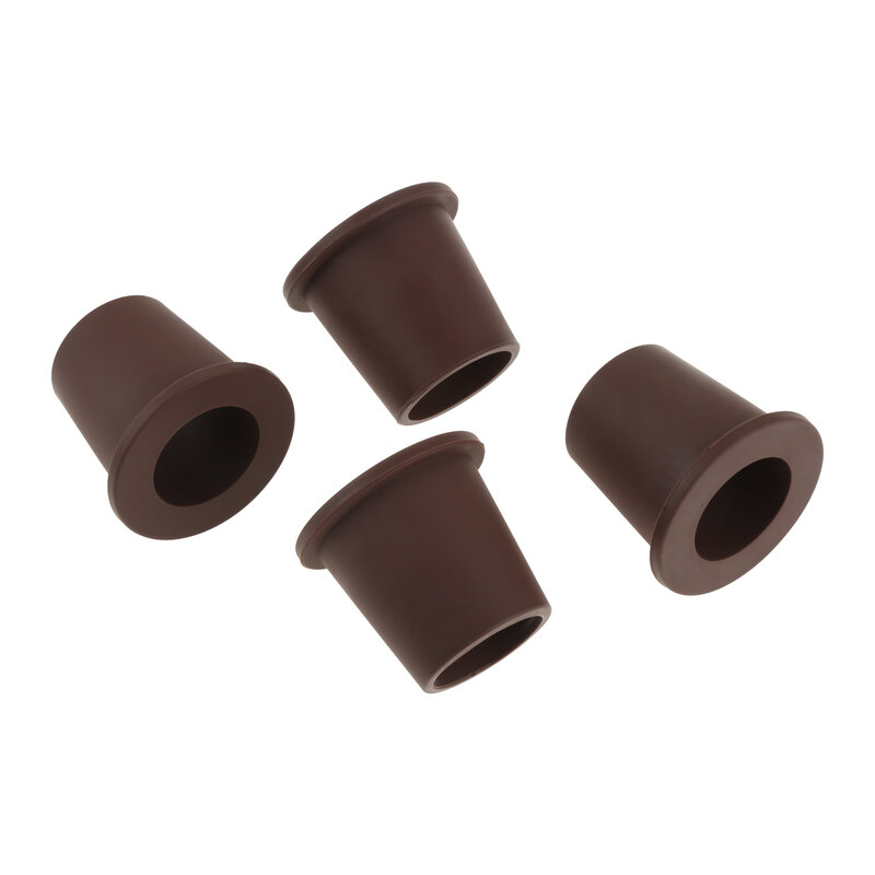 4pcs Umbrella Wedge Plugs Silicone Cone Cover fit 1.5" Pole 2" to 2.5" Patio Hole Ring Garden Yard Beach Black White Brown