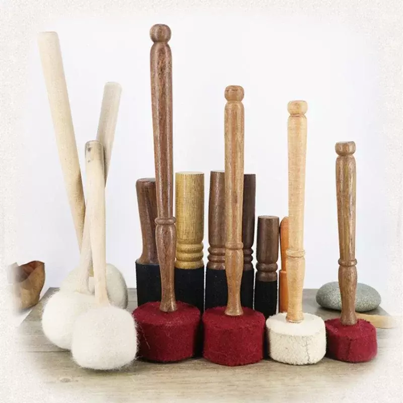 Wool Felt Hammer for Yoga Singing, Bowl, Stick, Hammered, Chakra, Meditação, Tigela Tibetana, Mallet, Home Decor
